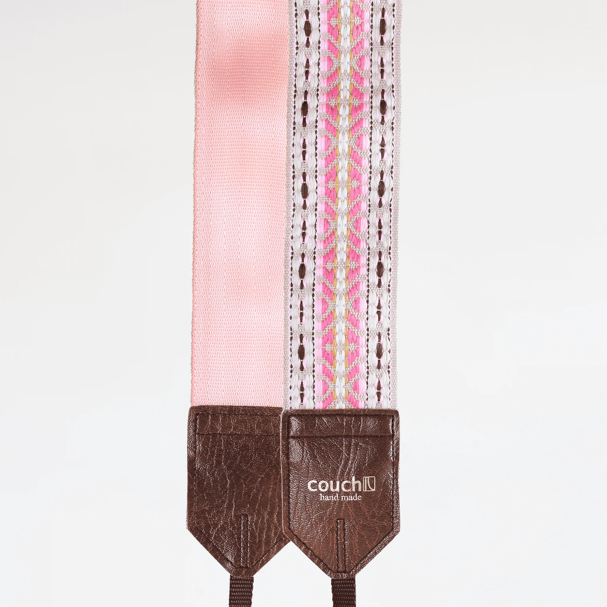 Couch Camera Strap | Dylan White and Pink - Image 3